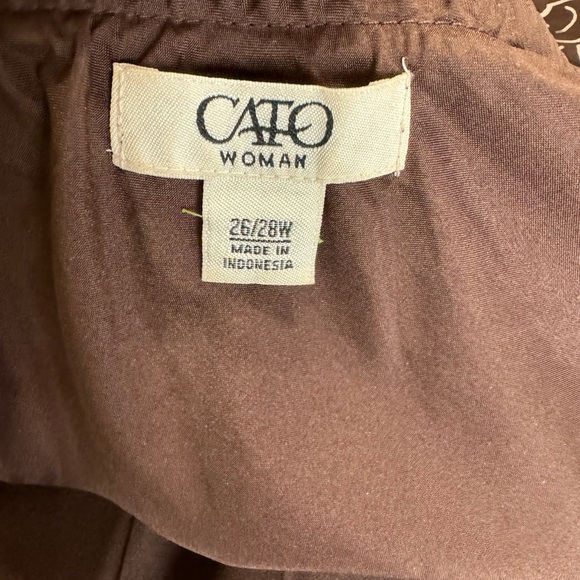 PRETTY  CHOCOLATE/CREAM BROWN PRINT SKIRT   PLUS SIZE: 26/28    #O - Picture 6 of 6